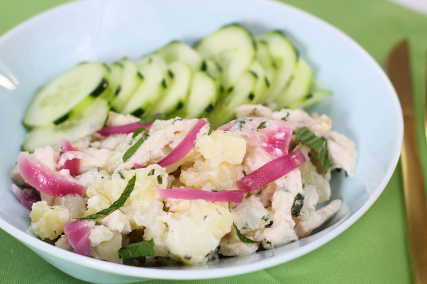 pollo in insalata, chicken in salad