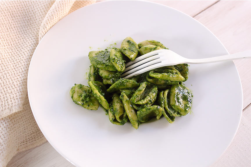 strascinati pugliesi con pesto di cavolo